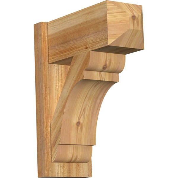 Ekena Millwork Olympic Rough Sawn Craftsman Outlooker, Western Red Cedar, 8"W x 18"D x 22"H OUT08X18X22OLY04RWR - main